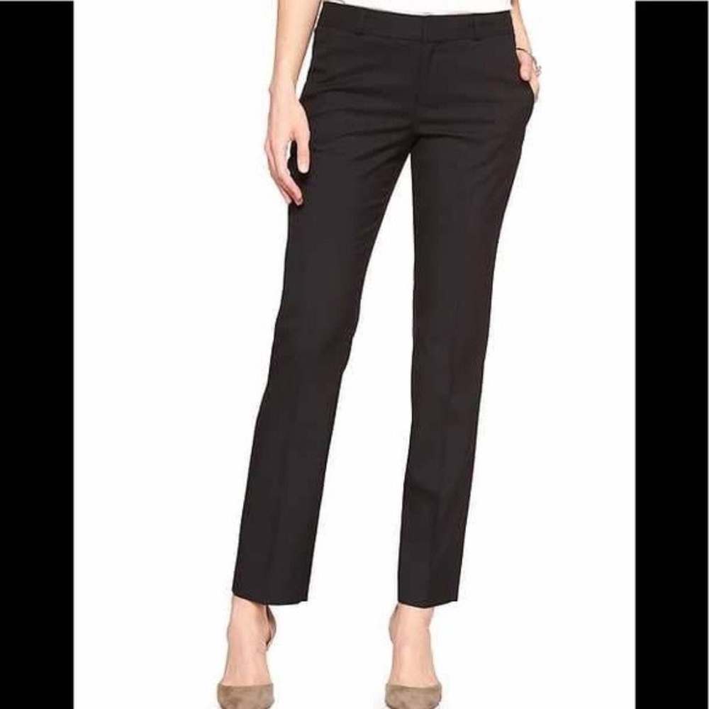 New Banana Republic Black Wool Tuxedo Pant